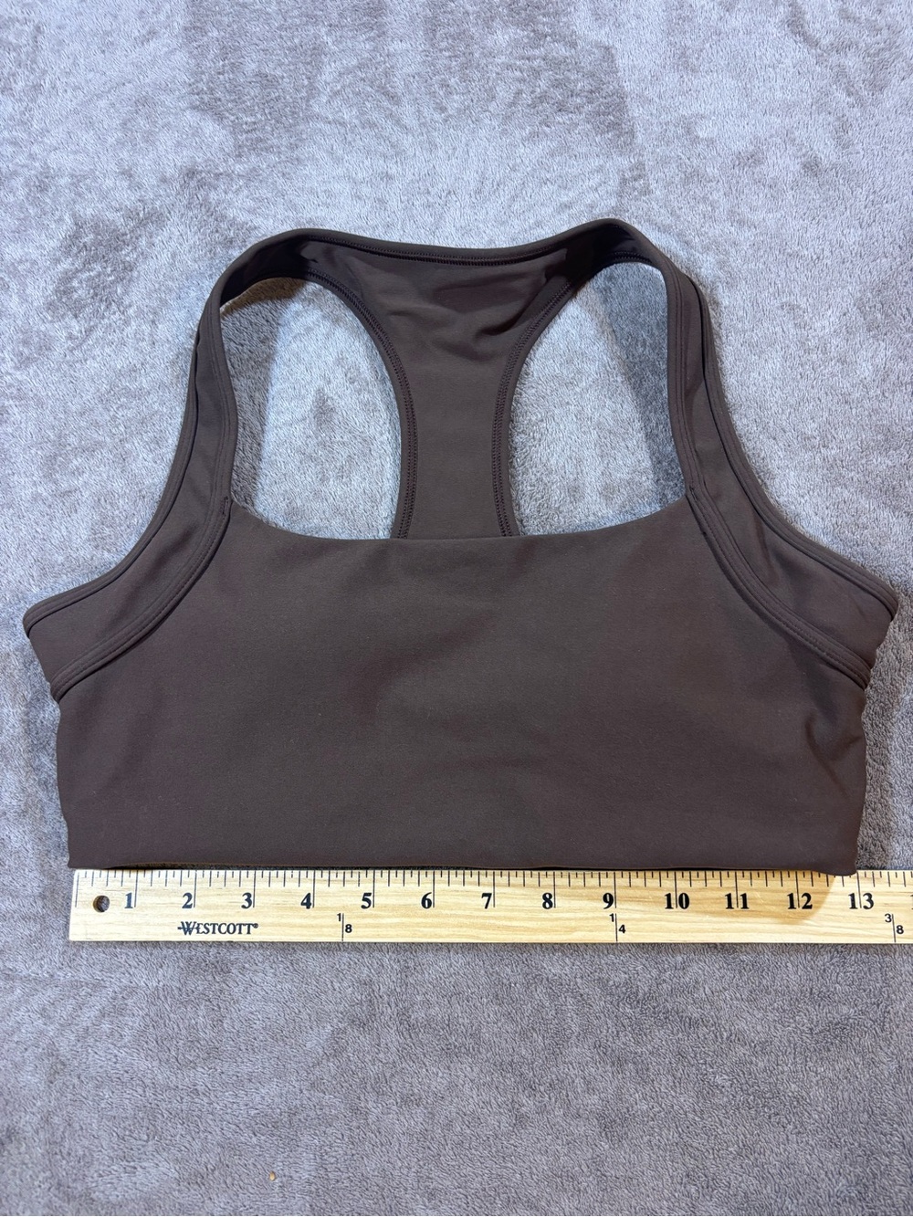 Abercrombie YPB sculptLUX Brown Racerback Sports Bra Womens Medium - Picture 2 of 5